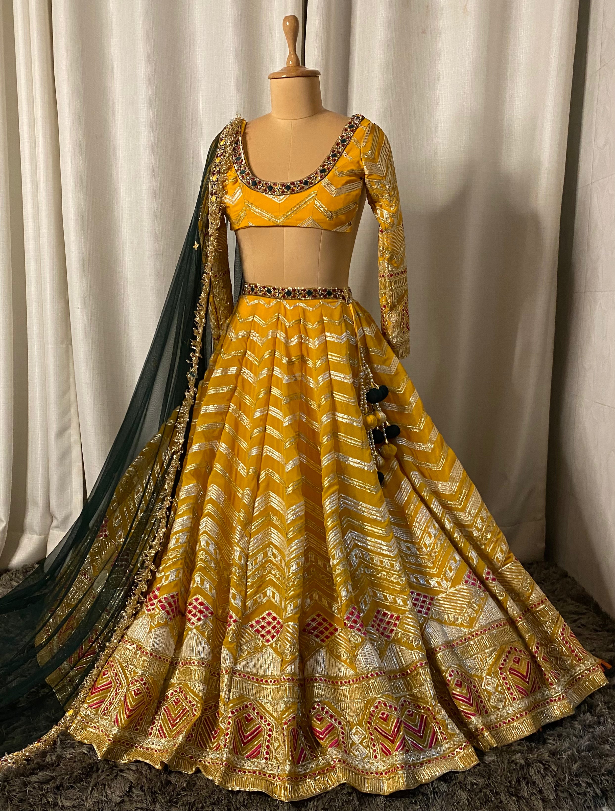 SHUKRANA YELLOW LEHANGA SET main image 1