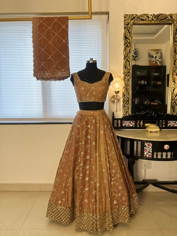 Zarreen tissue lehenga set