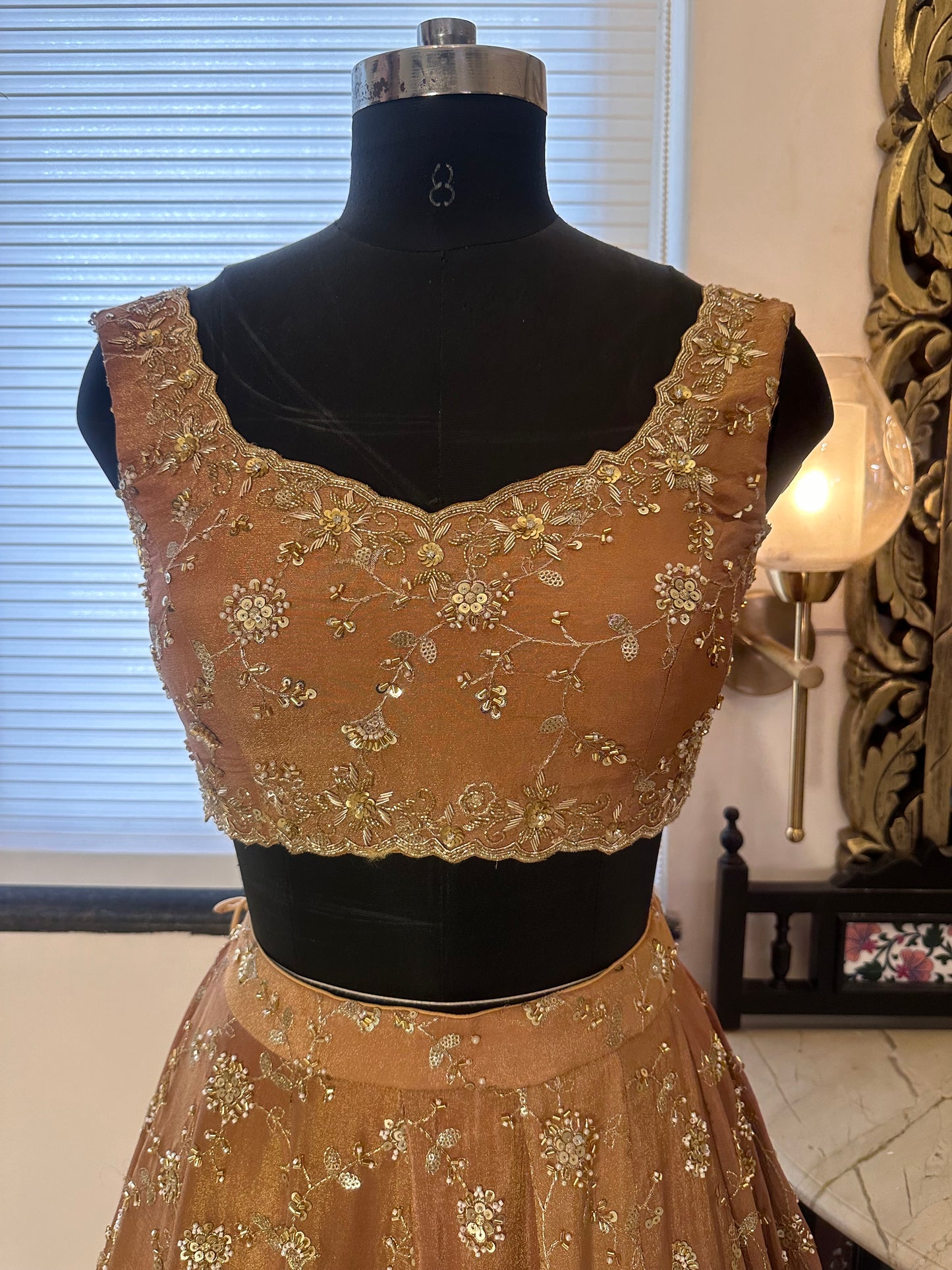 Zarreen tissue lehenga set