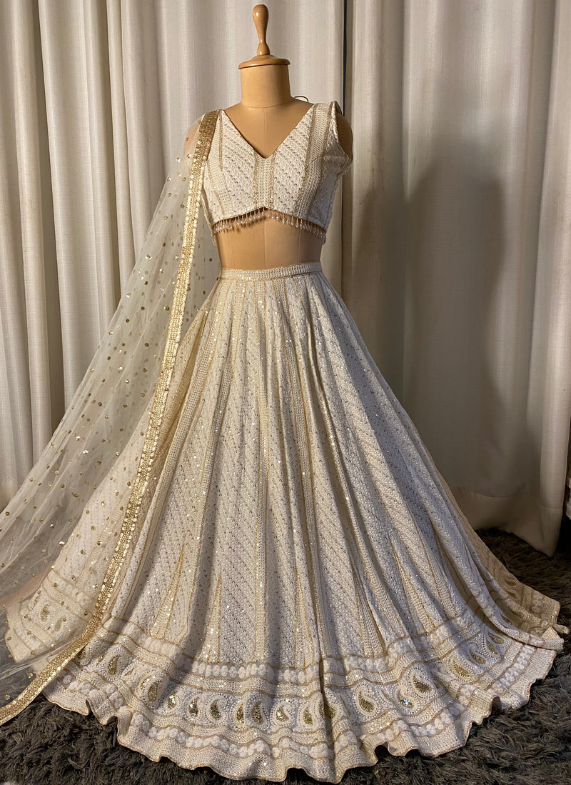 Ivory & Golden Lehenga Set