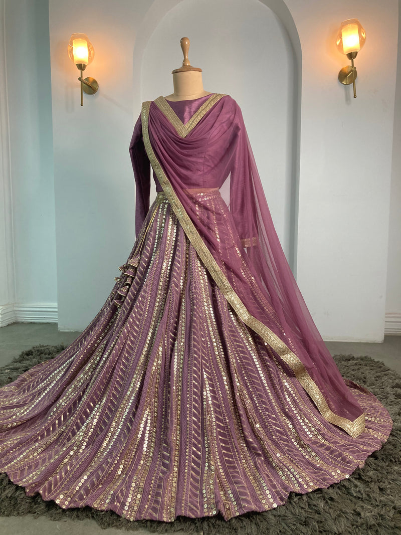 Pastel pink and gold Lehenga