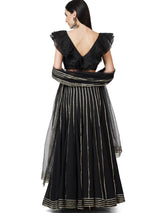 Black Ruffles and Gota embellished Lehenga set