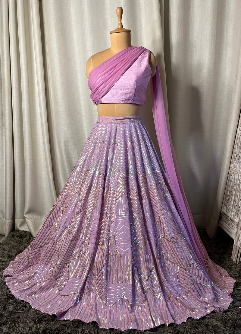 Lavendar Lehnga set