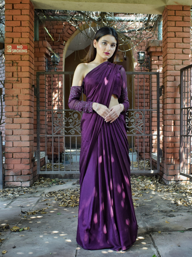 Purple Saree