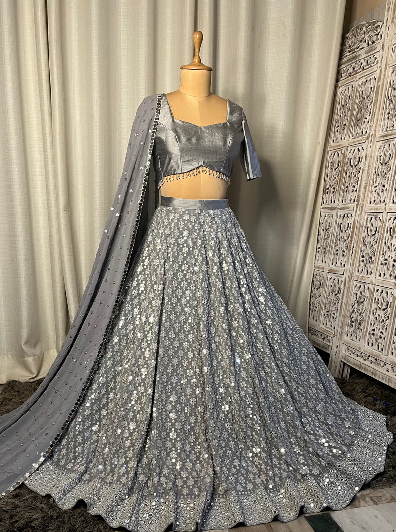 Grey lehnga set