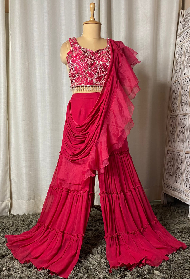 Pink Sharara set